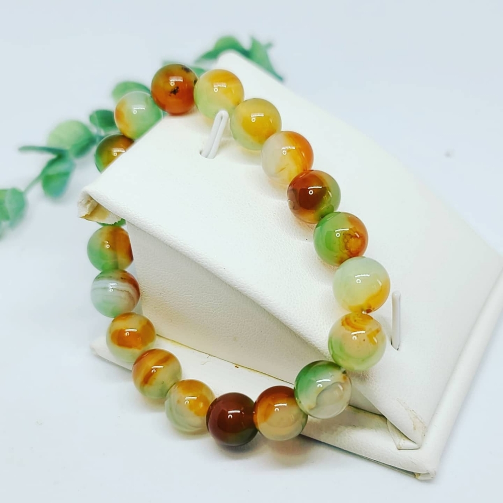 Rainbow Agate beaded bracelet 10 mm